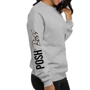 Sweatshirt with Posh Boss Sleeve Design